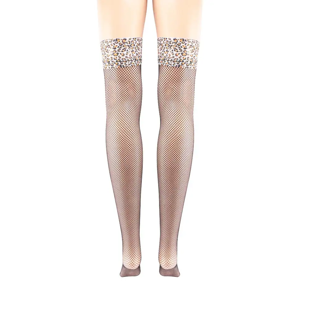 Прозрачные кружевные облегающие высокие колготки для девочек модные женские
