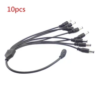 10pcs 1 female to 8 male splitter cable plug adapter connector wire 12v dc power supply adapter for camera led strip light l19