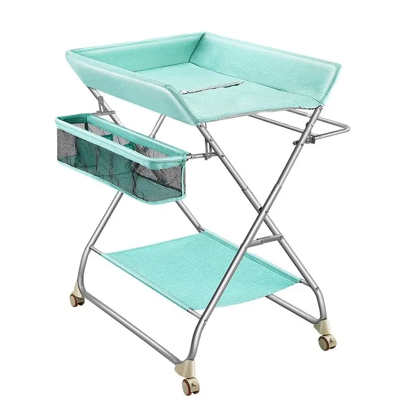

Newborn baby changing children table bathing table multifunctional baby care table foldable with roller