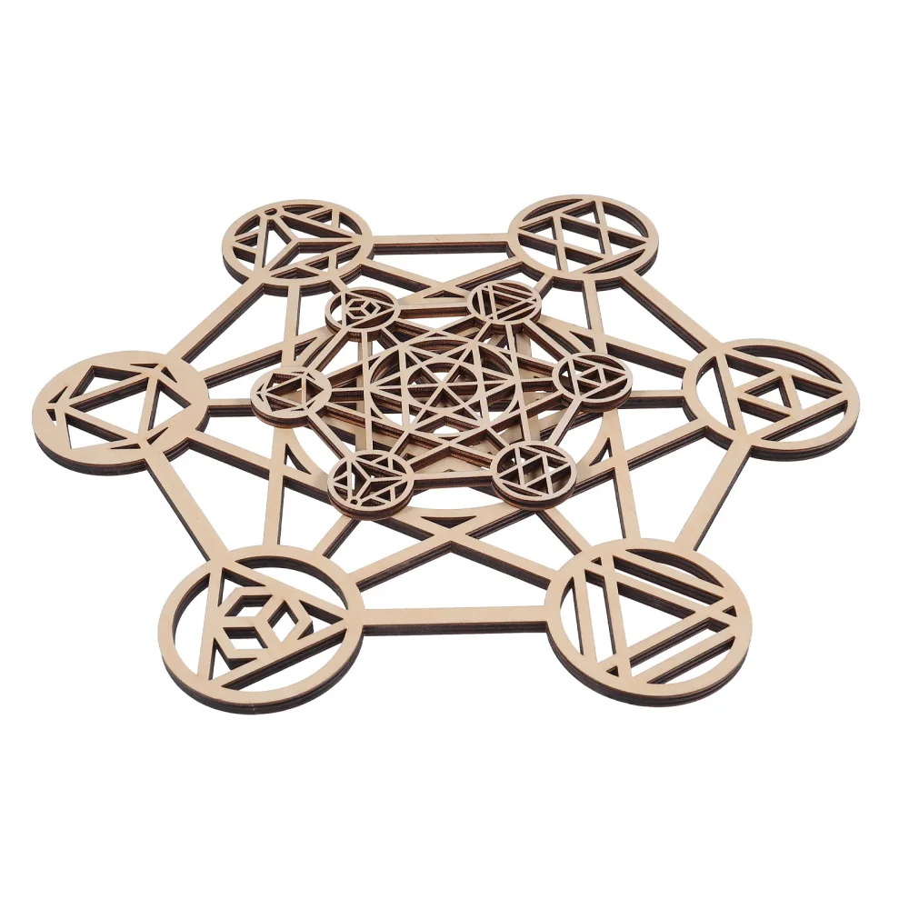 

2pcs Artistic Unique Wall Pendant Home Wooden Hanging Ornament Wood Craft(Wood)