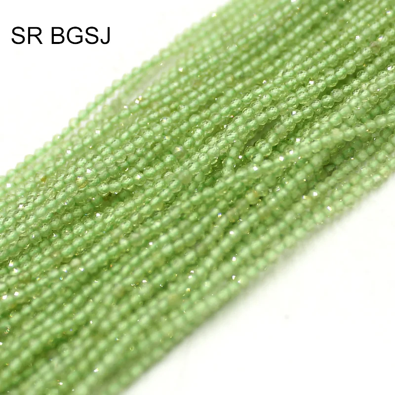 Free Shipping 2mm Round Faceted Green Peridot Gems Natural Stone Seed Bail Mini Beads Strand 15&quot|Бусины| |