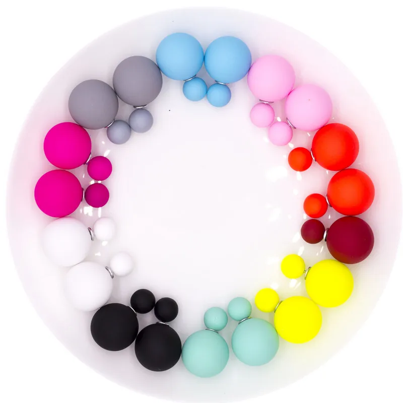 10 парт/лот Разноцветные серьги гвоздики для женщин модные с имитацией жемчуга