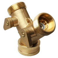 2022 new brass manifold 34 tap splitter brass manifold double way washing machine hose connector y type water separator