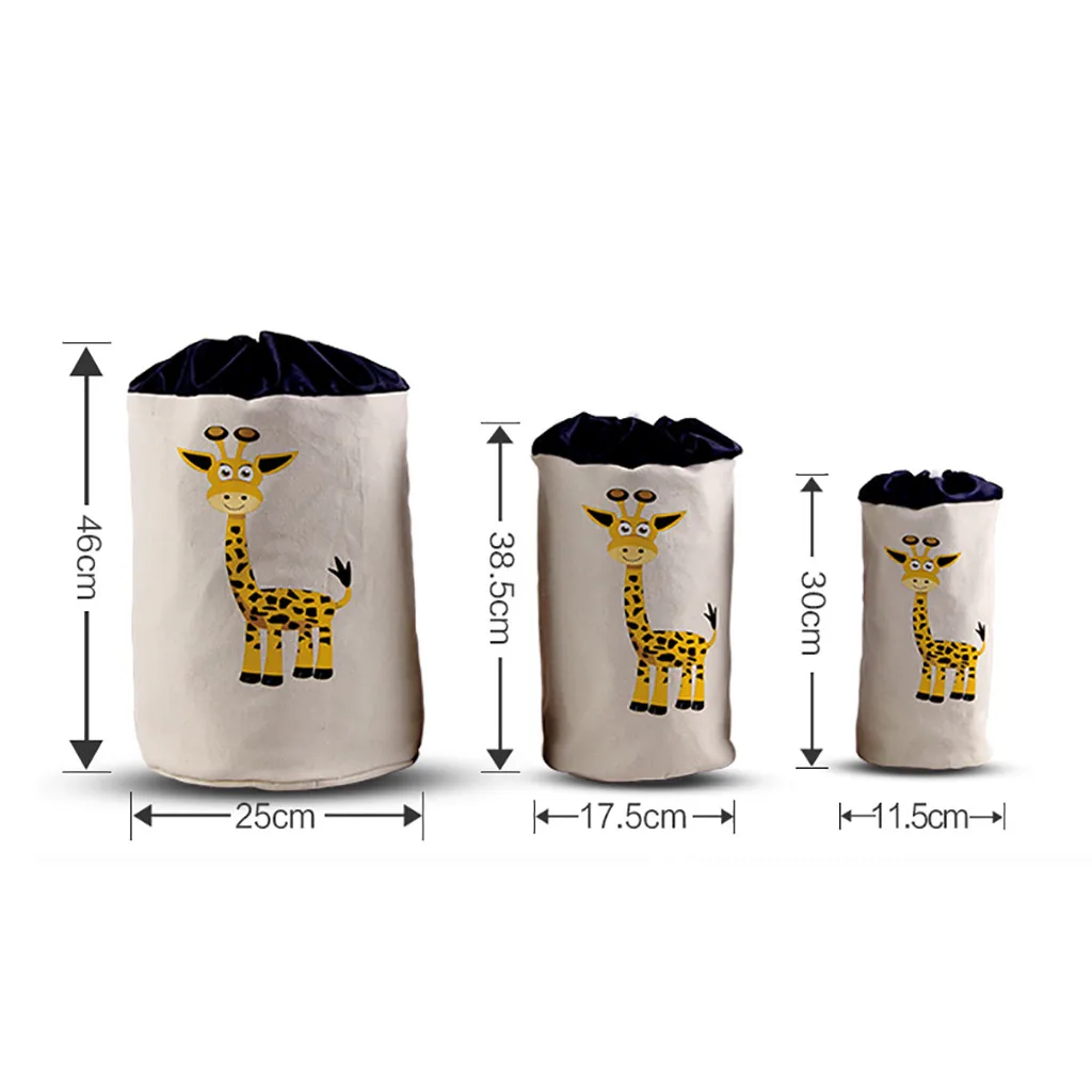

multifunctional Dirty Wash Clothes Bucket Canvas Laundry Basket Baby Kids Toy Storage Bag Box Home Storage YB090M8
