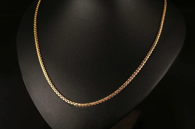 Meaeguet Золотая змея/коробка/Висячие/панцирные/плоские/крученые ожерелья с штампом для мужчин и женщин цепочка из нержавеющей стали 24 дюйма