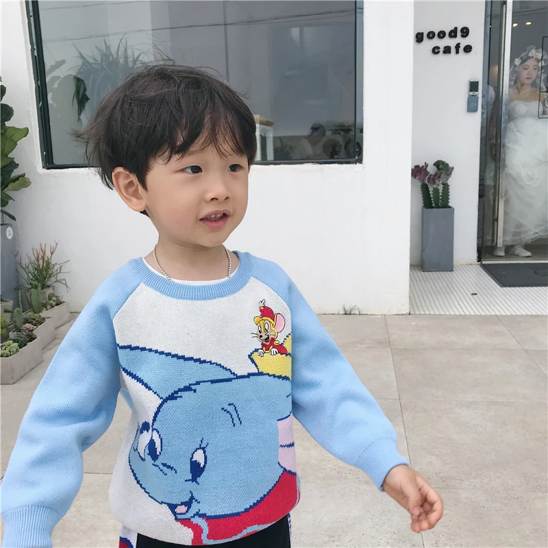 2019 Детские свитера с героями мультфильмов модный бренд вязаные изображением