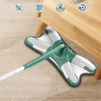 hot x type floor mop with 3pcs reusable microfiber pads 360 degree flat for home replace hand free wash household cleaning