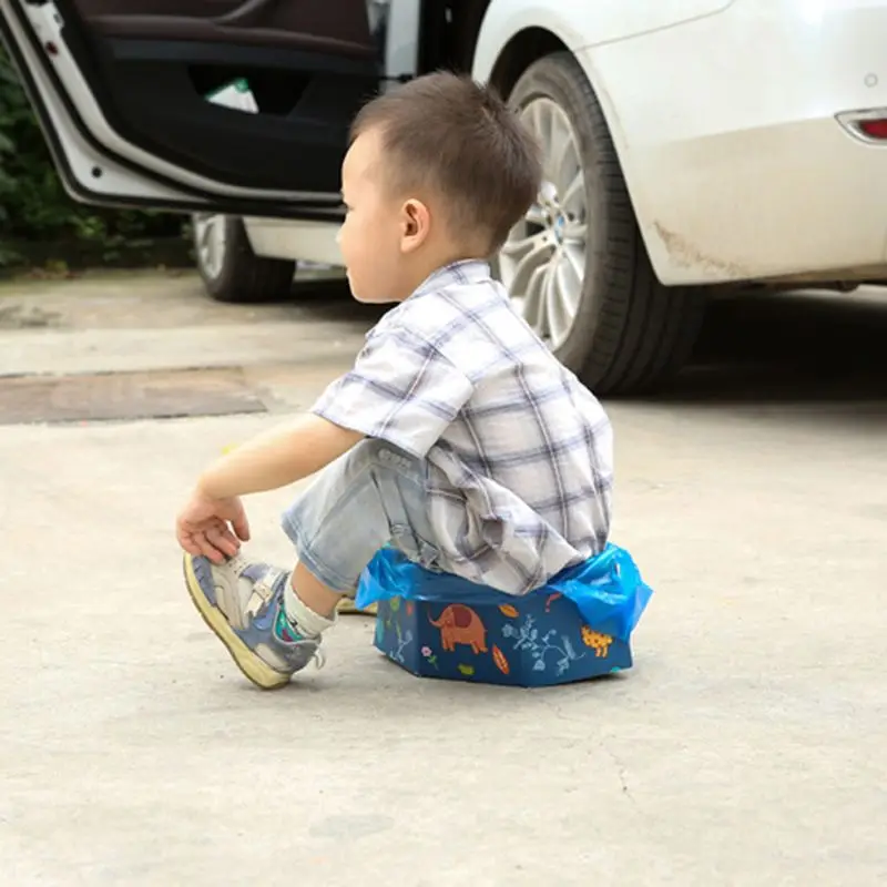 Складной детский портативный горшок для мальчиков и девочек дорожный Туалет