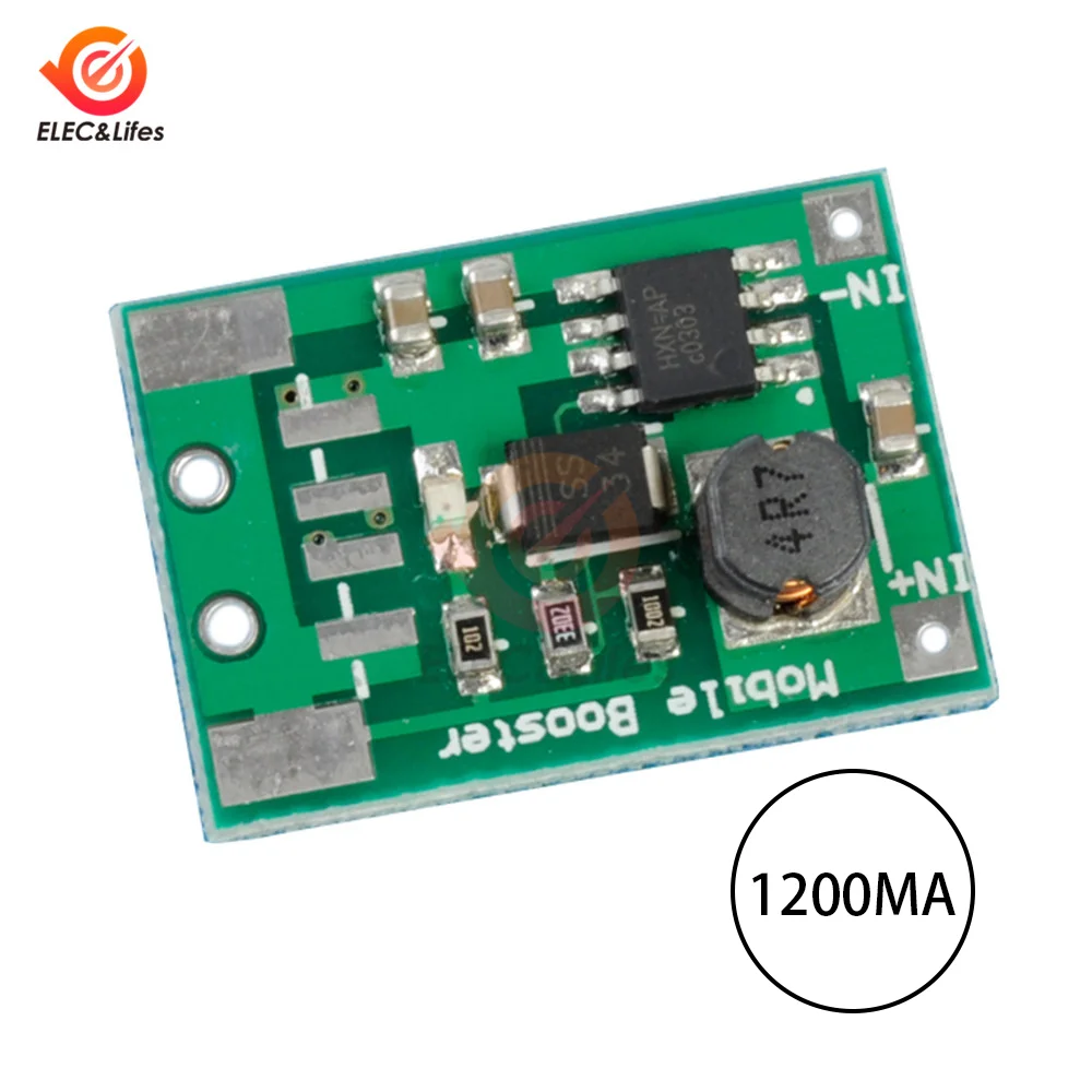 

2V-5V 1200mA USB Lithium Battery Charger DC-DC Output Booster Step -Up Module Board Power Charger For Arduino Board Phone Came