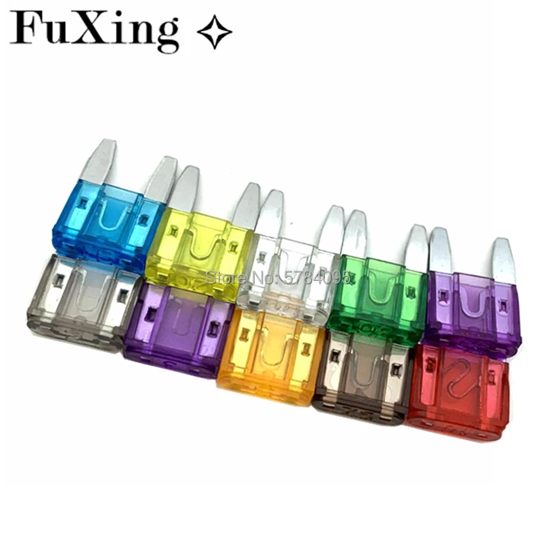 10 шт. смешанные мини-плавкие предохранители из цинкового сплава и пластика 3A 5A 10A