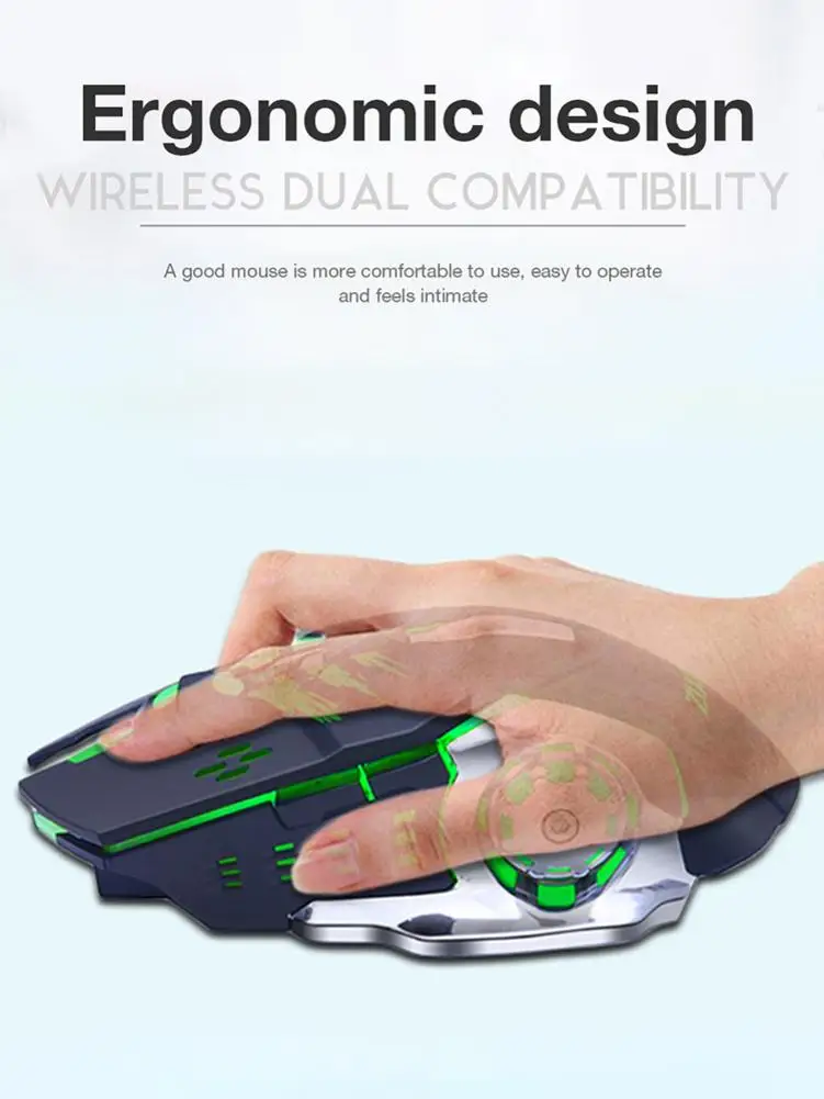 Горячая распродажа! Тихая мышь игровая Беспроводной Мышь 2 4 ГГц 2000 Точек на дюйм
