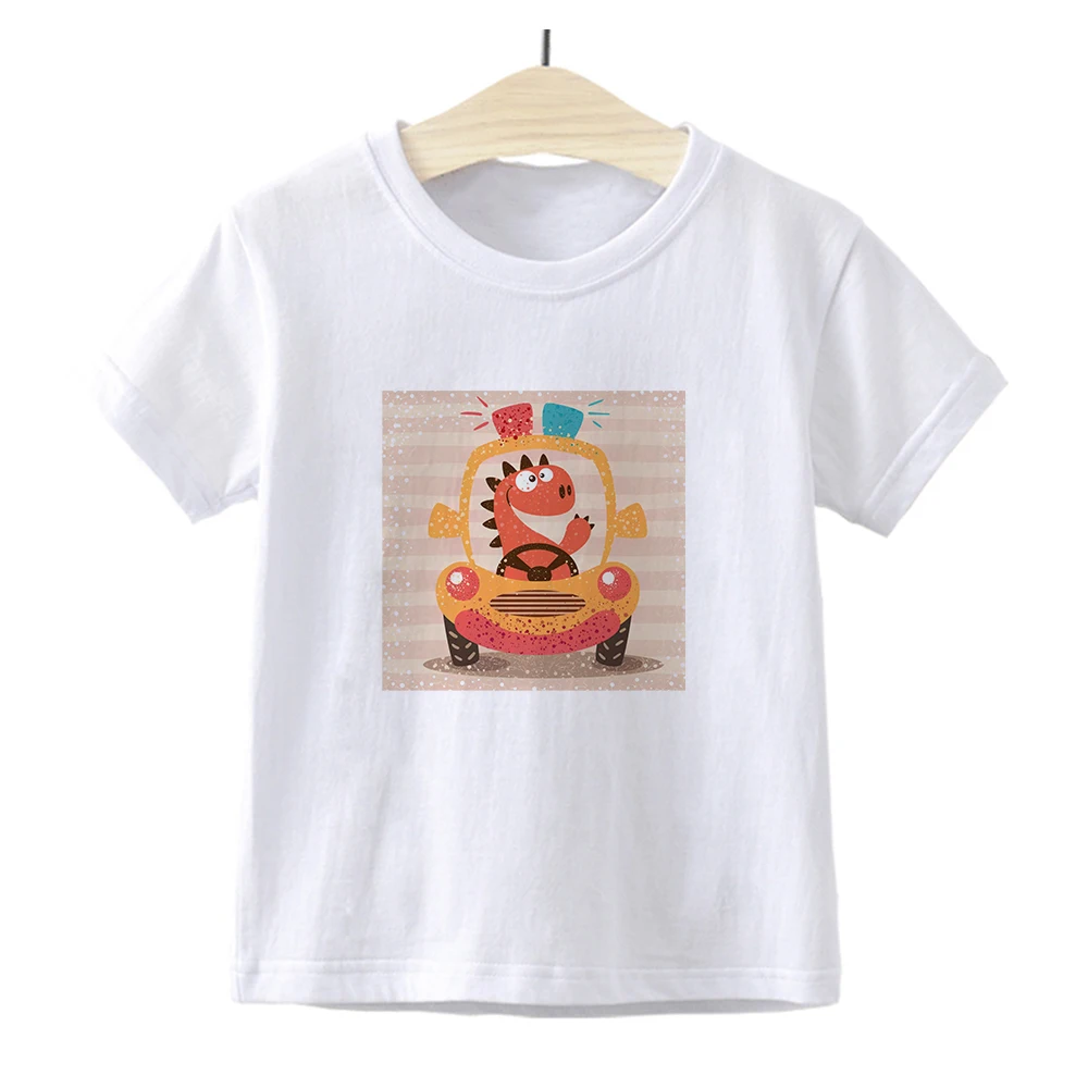 

Dinosaur Cartoon Tops Baby Boys Daily Casual Clothes Pretty Baby Girls T-shirt O-neck Tee Streetwear Kids New Trend Camiseta