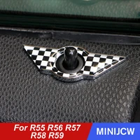 1pair car window door pin lock stickers decor for mini cooper s jcw one clubman r55 r56 r57 r58 r59 roadster car accessories
