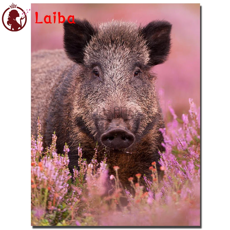 

5D DIY Diamond Painting cross stitch Wild boar painting full square/round diamond embroidery mosaic painting handicraft puzzle