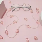 Цепочка для очков женская с кристаллами, романтическая прозрачная цепь для солнцезащитных очков с сердечками, романтичная бижутерия