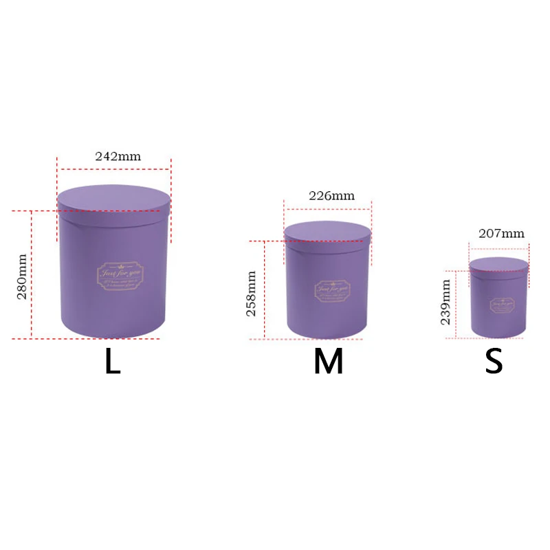 

Pure Color Hug Bucket Flower Gift Box Round Preserved Flower Cylinder Packaging Box Party Gift Baking Packaging Gift Box