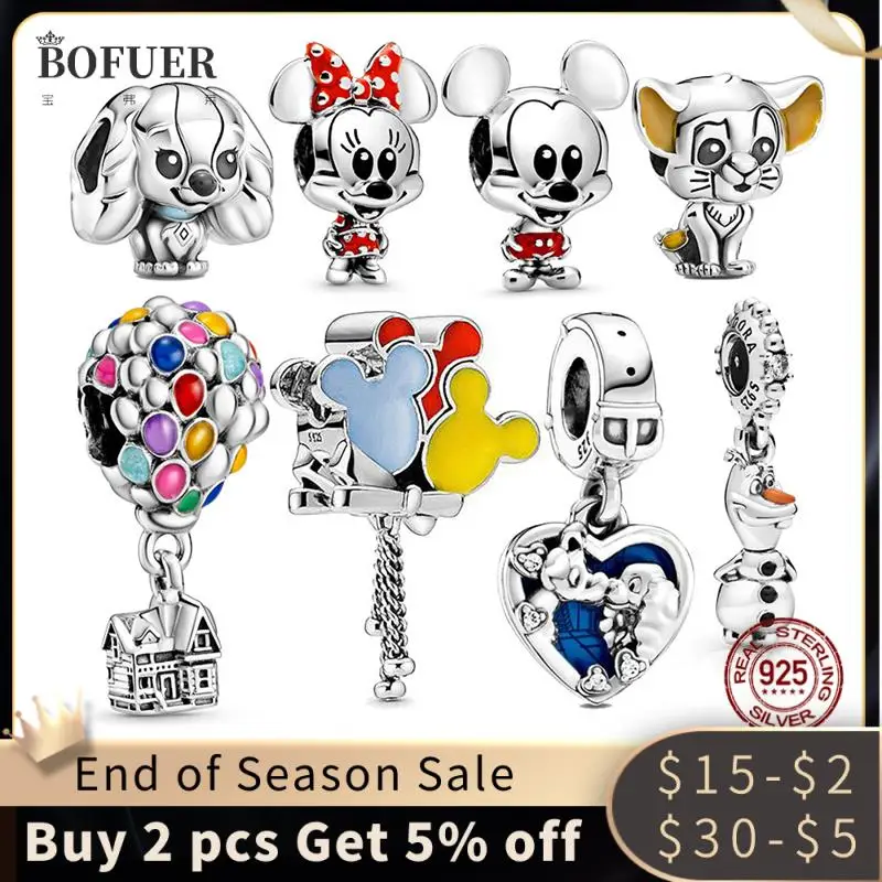 

NEW 925 Sterling Silver Charm Dog Lion and hot air balloon Beads for Women Jewelry Making Charms for Original Pandora Bracelet