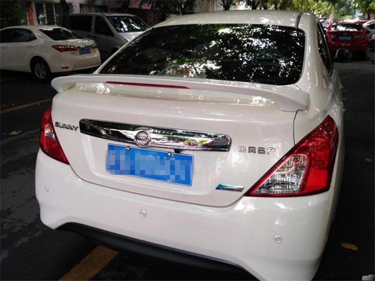 Спойлер для NISSAN Versa 2011-2016 спойлер Sunny высокого качества из АБС-пластика заднее