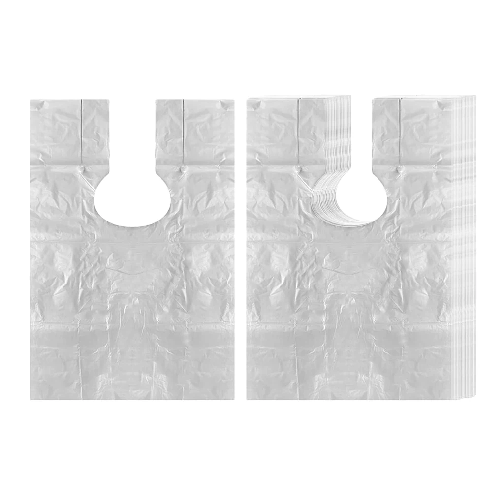 

100х одноразовые водонепроницаемые накидки для стрижки волос, фартук для стрижки, инструменты для парикмахерской, окраски и окрашивания вол...