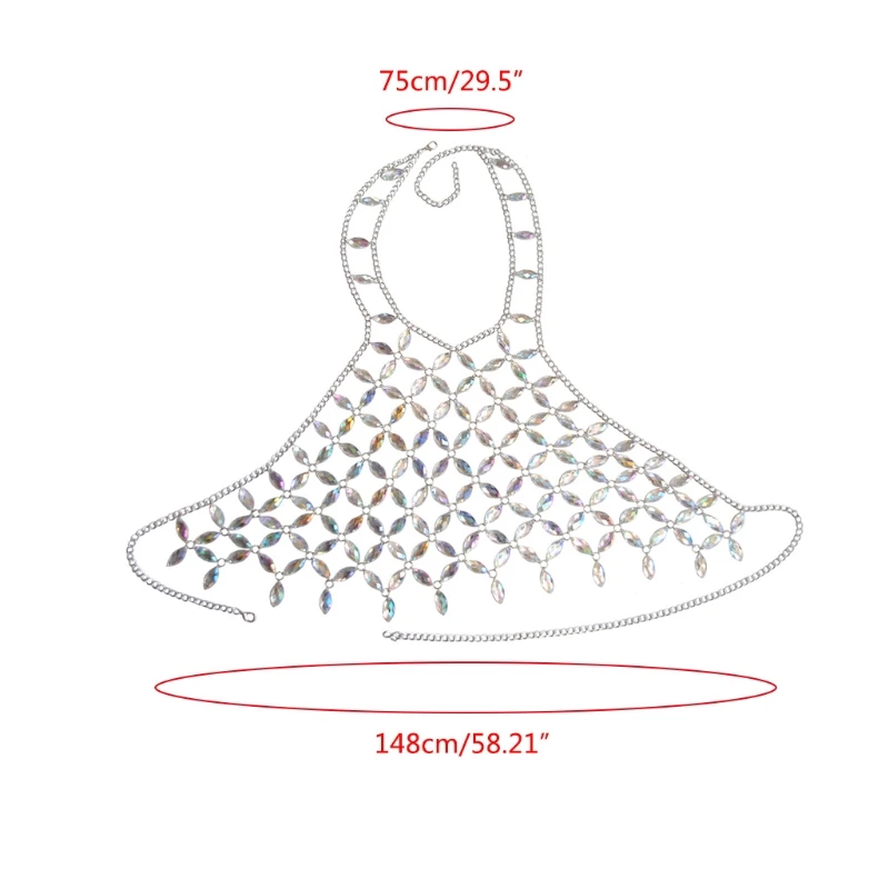 Женское сексуальное ожерелье с лямкой на шее цепочка для бикини многослойное