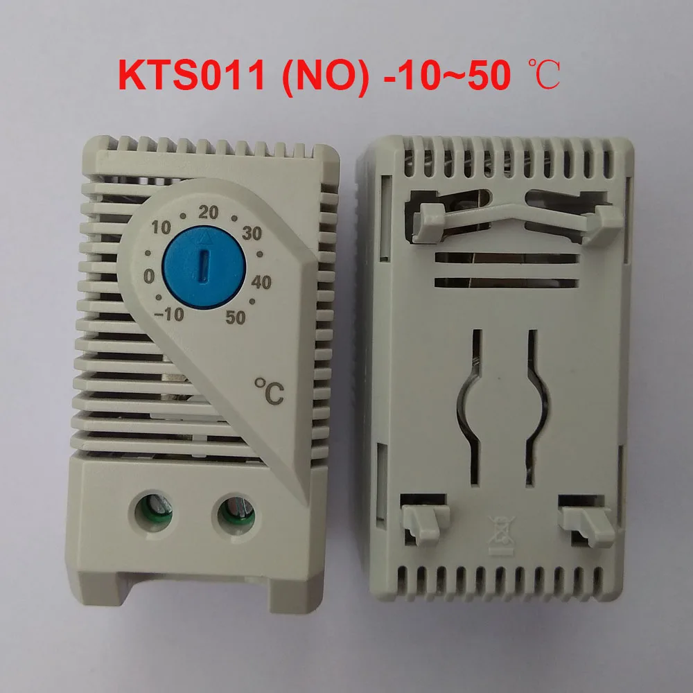 KTO011(нормально закрытый) компактный регулируемый регулятор температуры термостат KTO 011(от 0 до 60 градусов По Цельсию - Цвет: KTS011 -10-50 degree