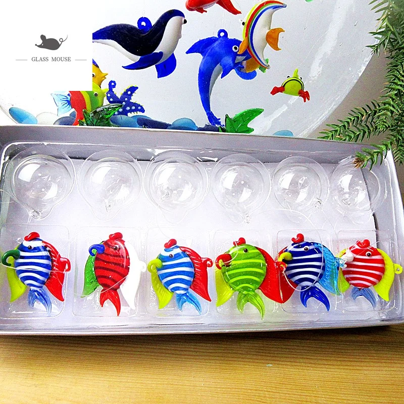 Декор для аквариума статуэтки миниатюрные стеклянные морские статуи животных