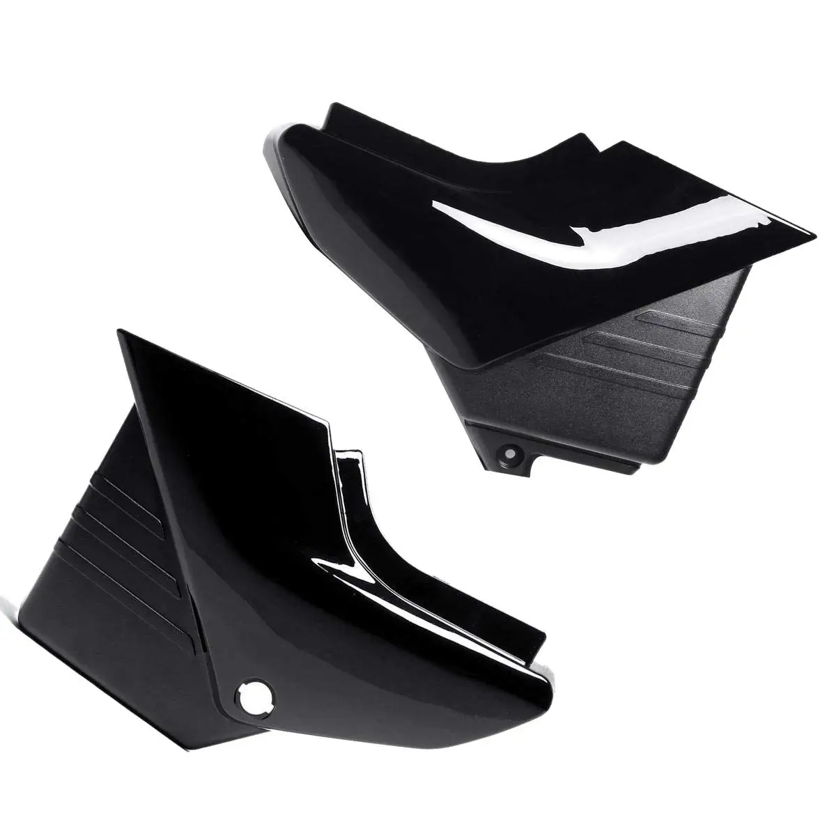 Мотоцикл 1 пара черная боковая панель крышка батареи Пластиковый мотоцикл левая
