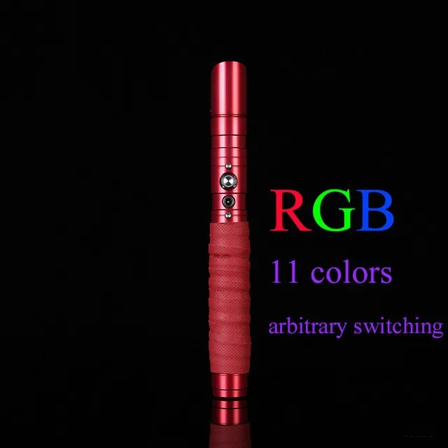 Red RGB 11 color Светильник Jedi Sith, металлический меч, лазерный маскарадный светильник, сабельные игрушки, светящийся подарок для детей, светильник для улицы, креативные войны, игрушки, палка, меч - Цвет: Red RGB 11 color