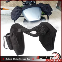 black fuel tank storage bag motorcycle gas cap saddle bags tank storage saddle pocket bag for atv snowmobile mountain bike
