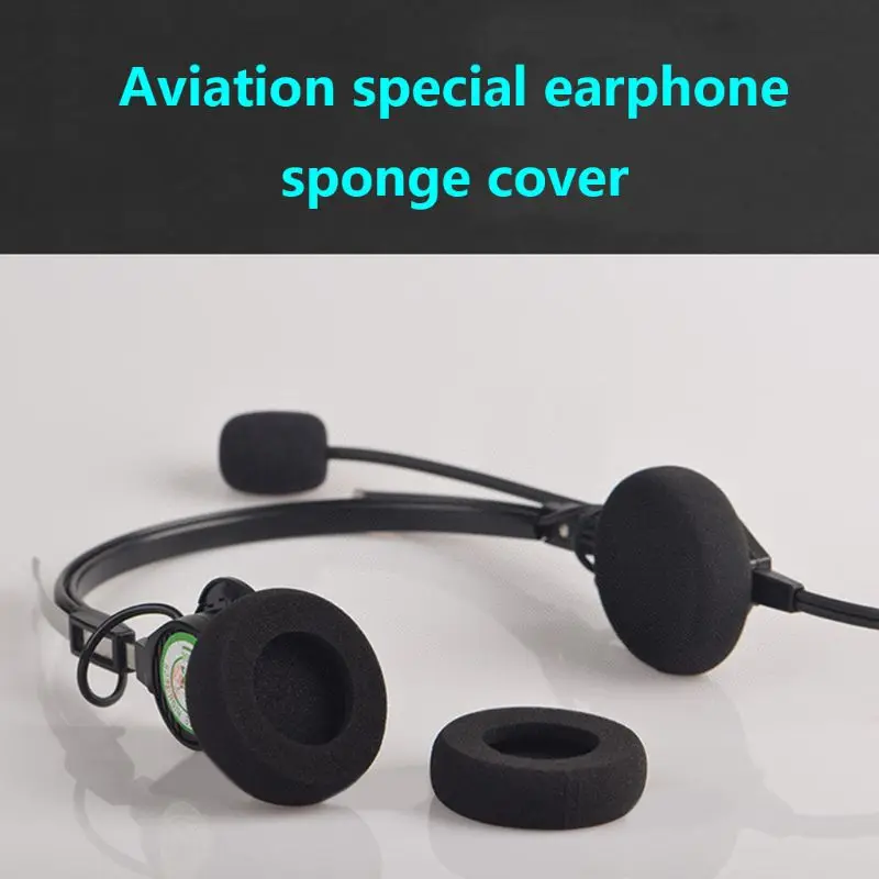 

1 Pair Earpads Sponge Cushions Ear Pads Case Cover Replacement for TELEX AIRMAN 750 Aviation Headset Headphones