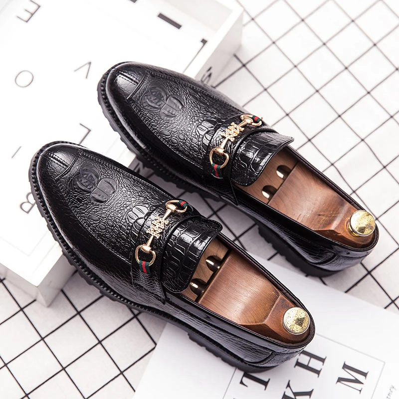 Модельные туфли мужские лоферы люксовый бренд сезон весна-осень мужская