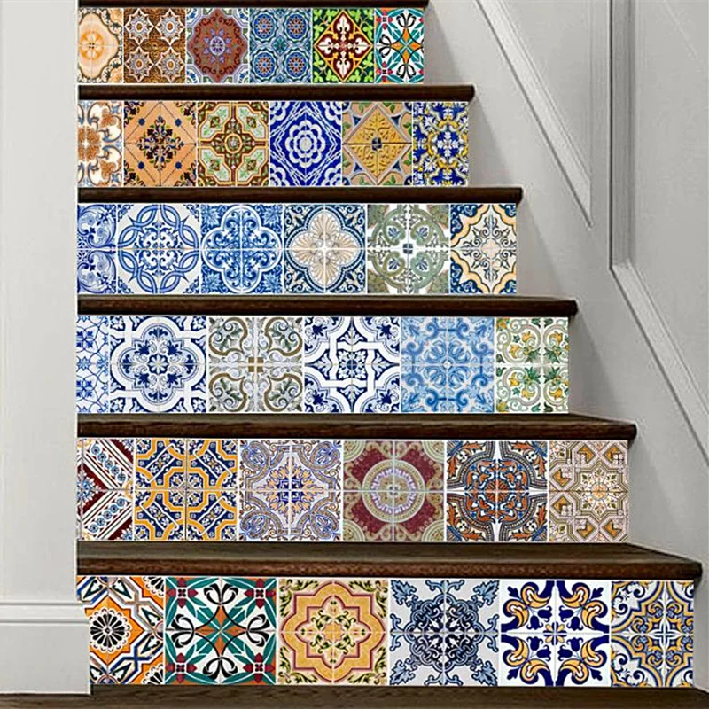 

6pcs 3D Self-adhesive Wall Stickers DIY Tile Stickers Decorative Home Waterproof Brick Wallpaper