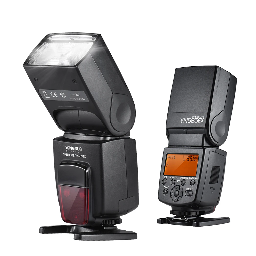 

Беспроводсветильник вспышка YONGNUO YN585EX P-TTL Speedlite GN58 HSS 1/12000s SP S1 S2 вспомогательная задняя занавеска С ЖК-экраном