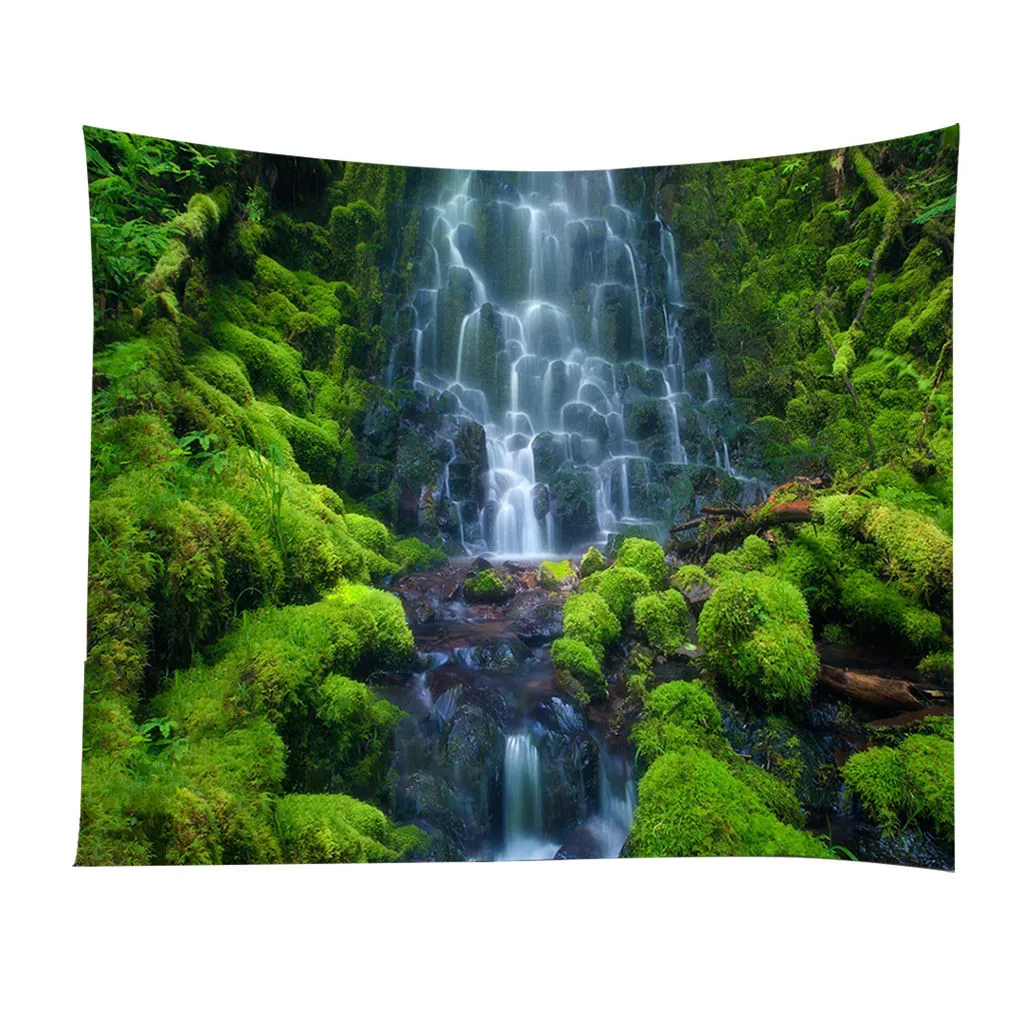 

OUNEED Digital Printing Landscape Polyester Tapestry Wall Hanging For Decorate Home Living Room Bedroom Office Tapestry
