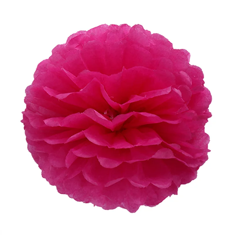 Hot Pink День рождения Единорог вечерние украшения DIY Единорог рога ресницы ухо стикер 20 см бумага Pom Poms Baby Shower вечерние аксессуары для фона - Цвет: Hot Pink