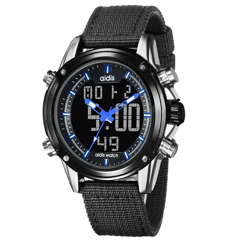 Более функциональные мужские электронные часы Shuangxian водонепроницаемые