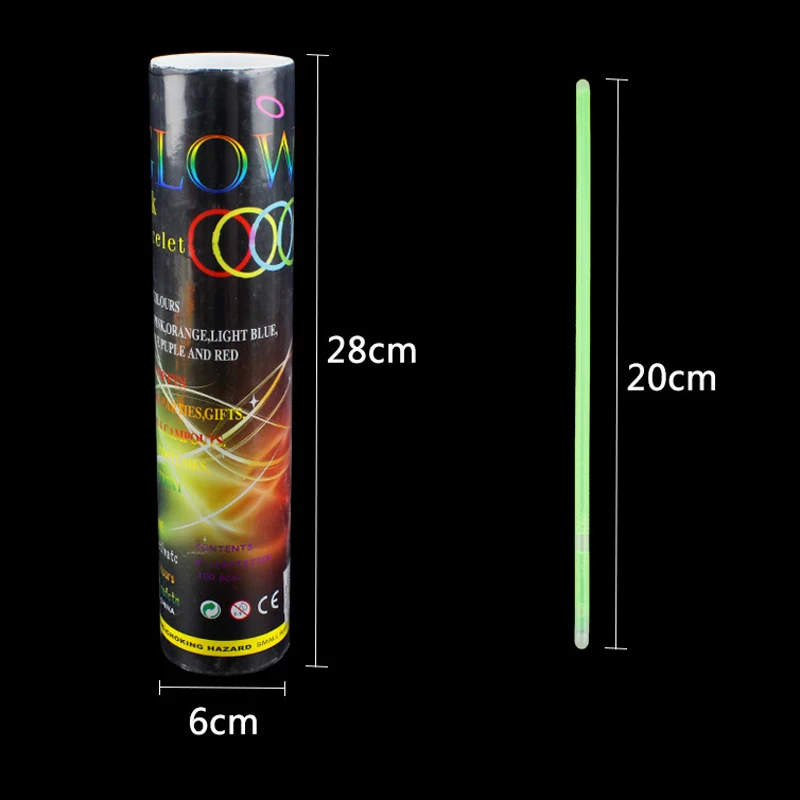 100 шт. светящиеся палочки для украшения браслетов|Светящиеся в темноте игрушки| |