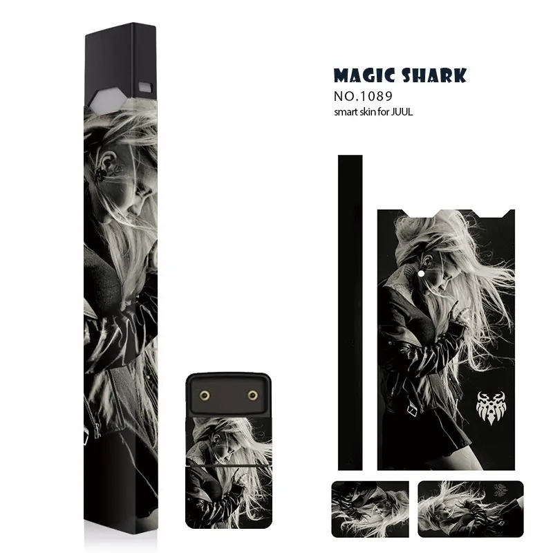 Панк мужской сексуальный женский чехол с принтом из ПВХ для JUUL E Cigarette наклейка