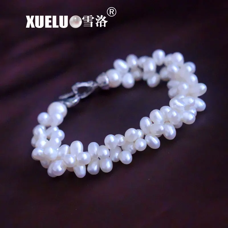 

XUELUO Fashion Pearl Jewelry Genuine Natural Cultured Fresh Water Pearl Bracelet for lady