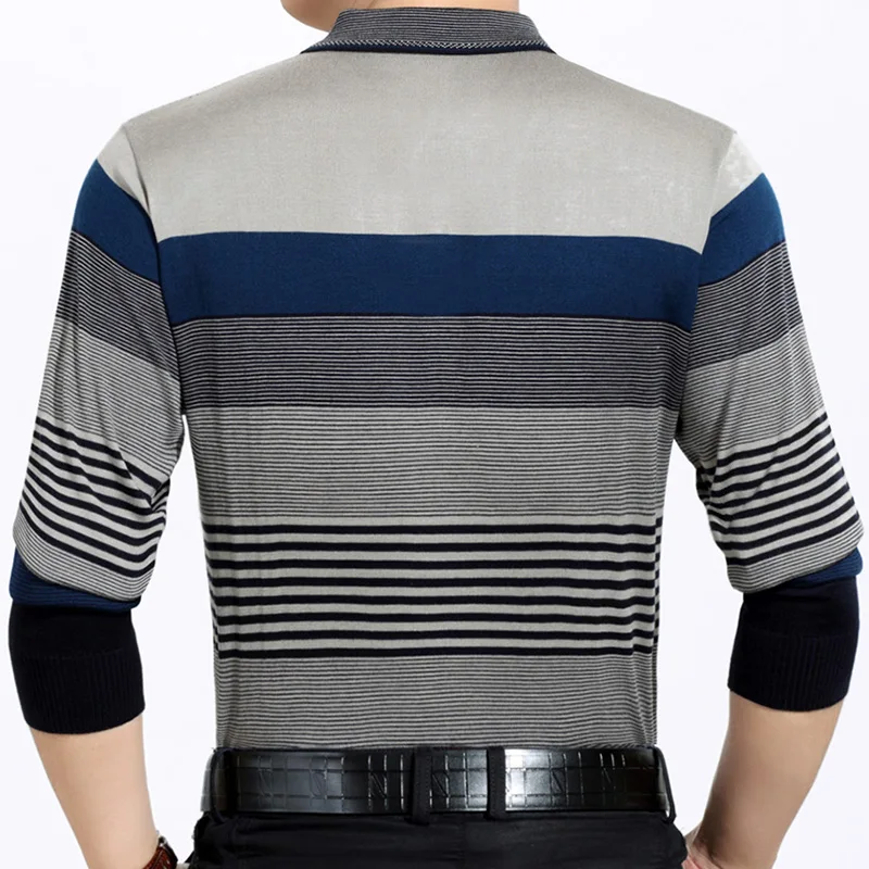 2021 брендовая Повседневная полосатая рубашка поло с длинным рукавом для фитнеса