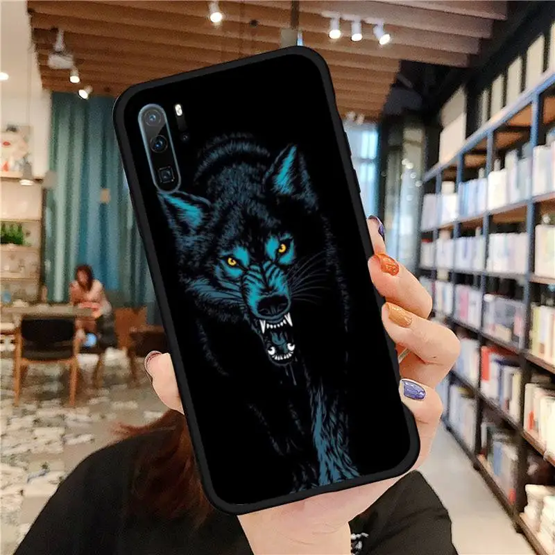

angry Animal wolf Face Phone Case For Huawei P 40 30 20 lite pro smart 2019 honor 10 i lite 8x mate 20 pro nova 5t funda