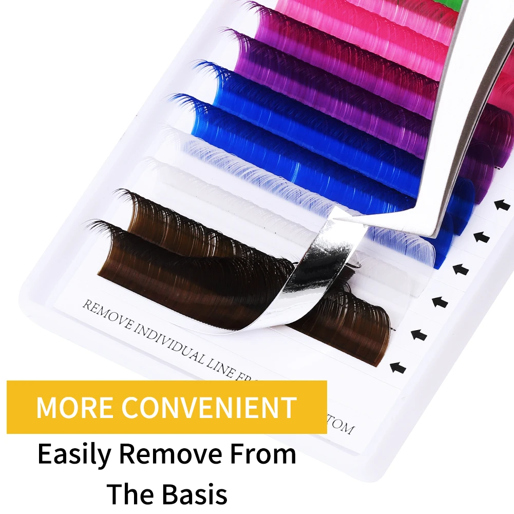 GEMERRY 16 рядов цветных индивидуальных ресниц мягкие ресницы для наращивания