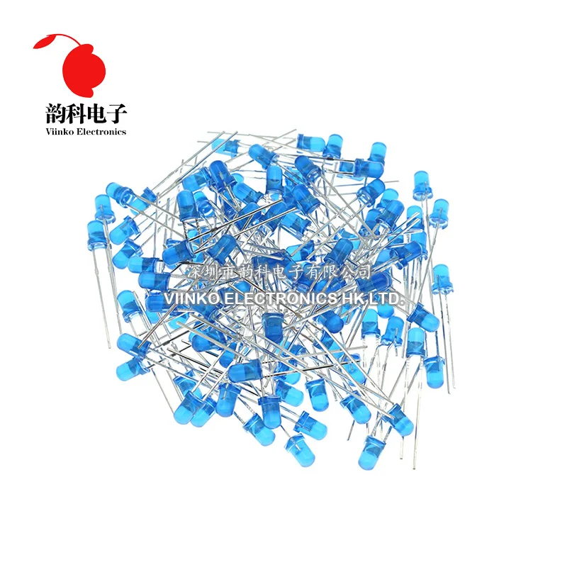 100 шт. 3 мм Светодиодные диоды F3 Ассорти комплектов белый зеленый красный синий