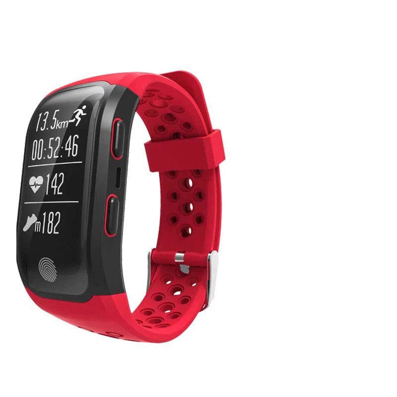 Red S908 Bluetooth GPS трекер Браслет IP68 водонепроницаемый смарт-браслет монитор сердечного ритма фитнес-трекер Смарт-браслет - Цвет: Red