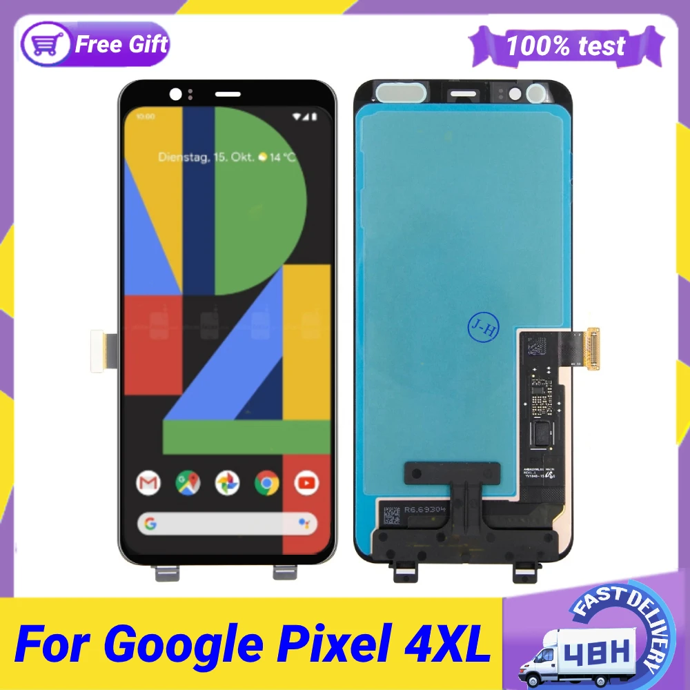 

ЖК-дисплей OLED 6,3 "для Google Pixel 4 XL, сенсорный дигитайзер, экран для Google Pixel 4XL OLED, замена без битых пикселей, ЖК-дисплей 4xl