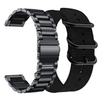 Для samsung galaxy watch active2 40 мм 44 мм ремешок 20 мм нержавеющая сталь с нейлоновым ремешком браслет для Forerunner 245 браслет