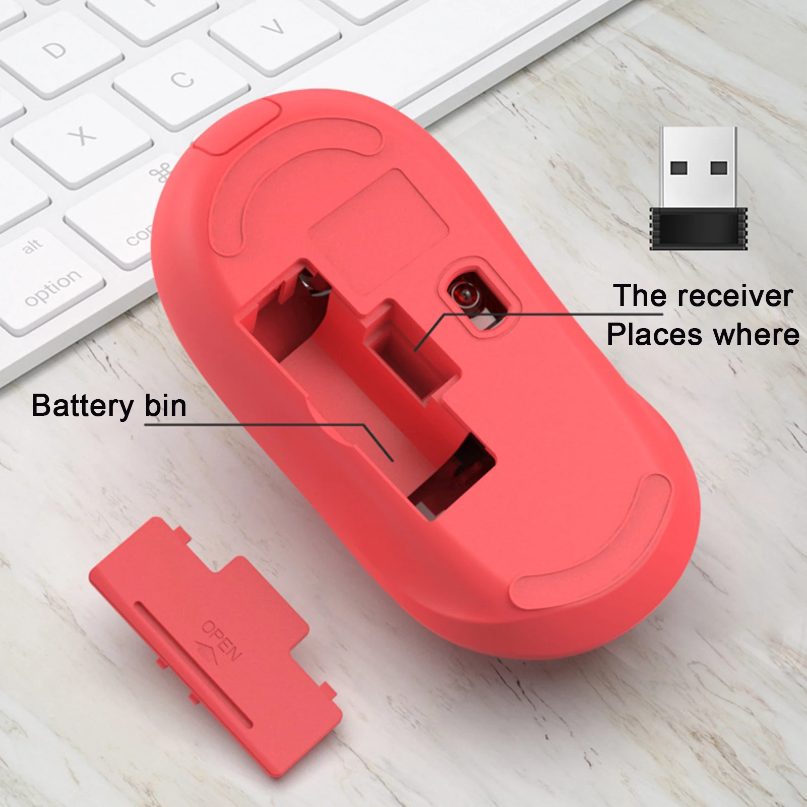 

FV-185 Ergonomic Design Portable 2.4G Wireless Backlight Mouse USB Receiver 1000DPI USB Mause for Office Home PC Laptop Computer