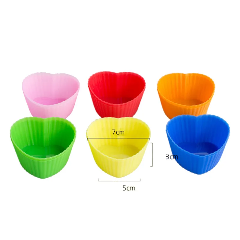 12 шт Многоразовые 3D чашки торта силиконовые стаканчики для маффинов кекс молд
