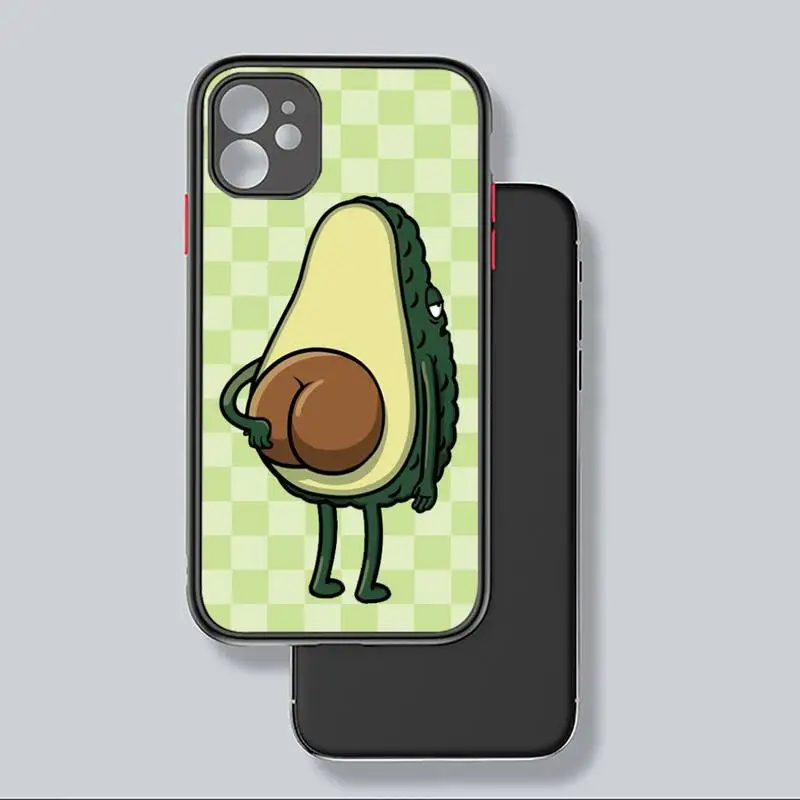 

avocado aesthetic cute fashion Phone Case black matte transparent For iPhone 7 8 x xs xr 11 12 pro plus mini max Clear Funda