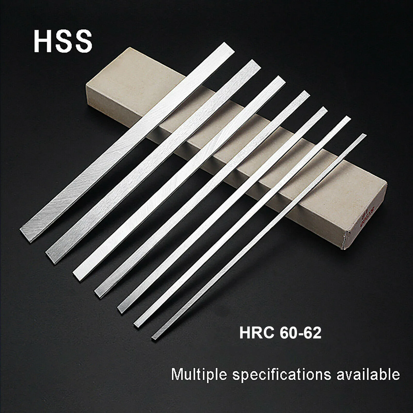 

CNC Lathe HSS Steel Flat Square Bar Strip High Speed Steel Milling Engraving Lathe Tool Bit Hardness HRC 60-62 Length 200/300mm